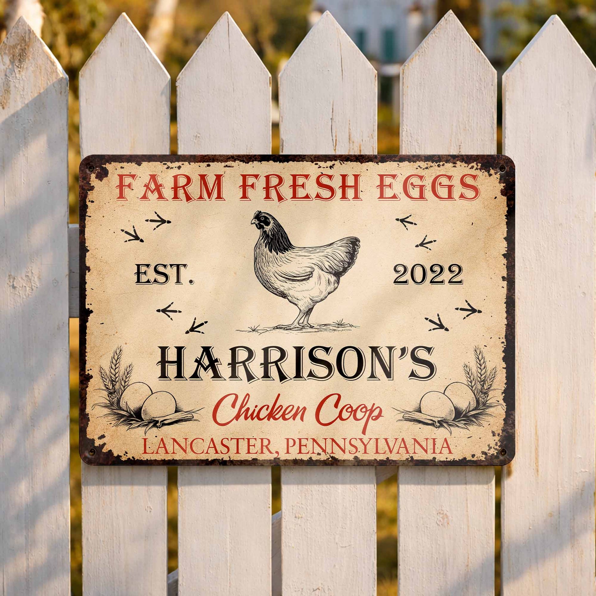 Farm Fresh Eggs, Chicken Coop Sign