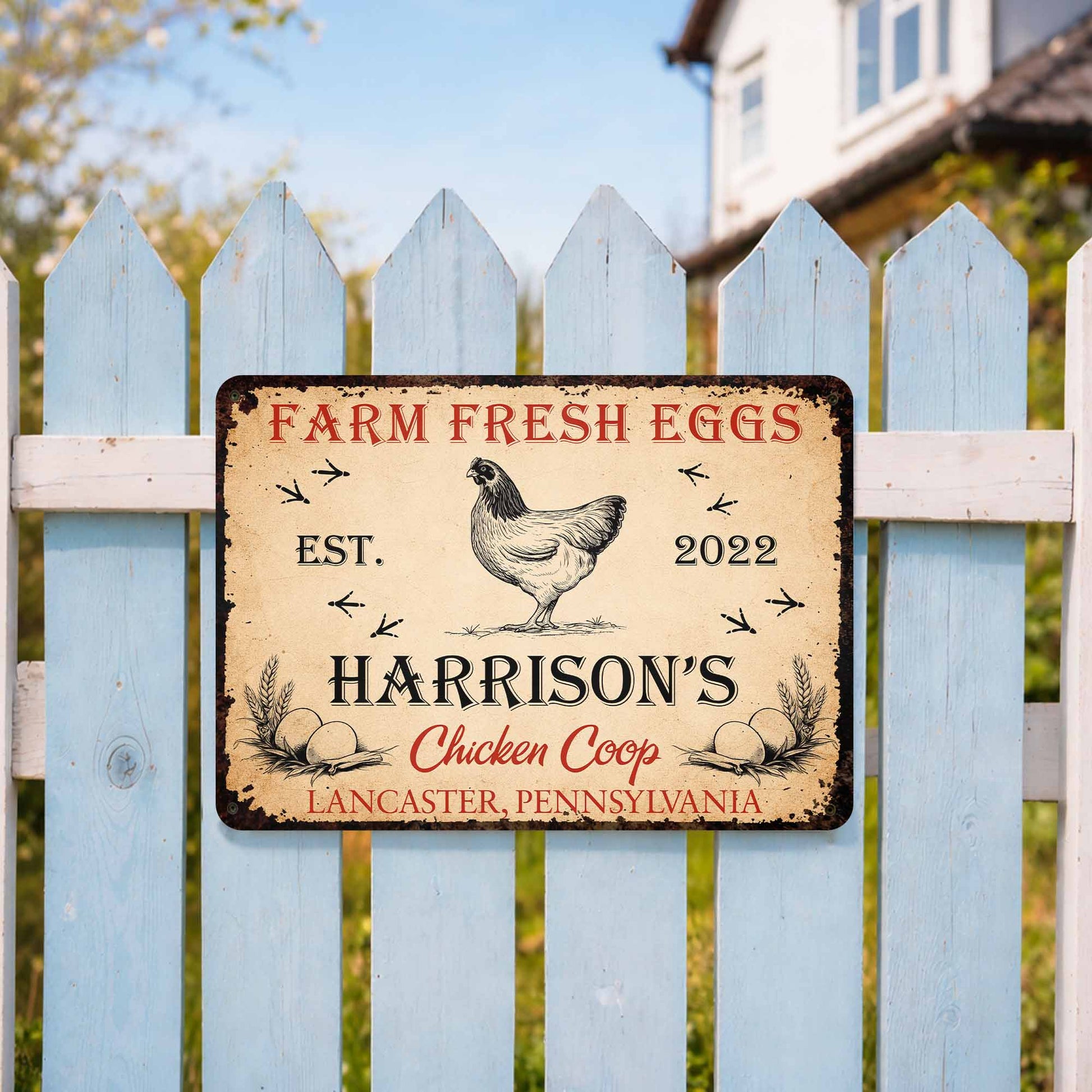 Farm Fresh Eggs, Chicken Coop Sign