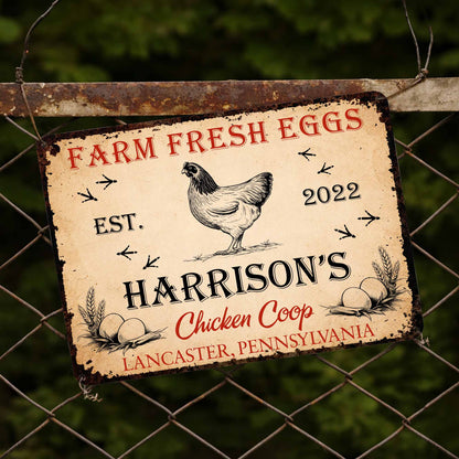 Farm Fresh Eggs, Chicken Coop Sign