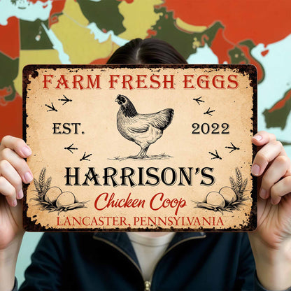 Farm Fresh Eggs, Chicken Coop Sign