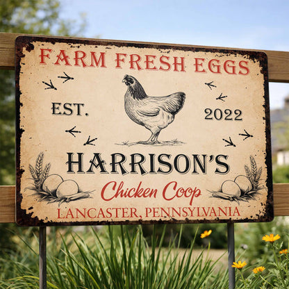 Farm Fresh Eggs, Chicken Coop Sign