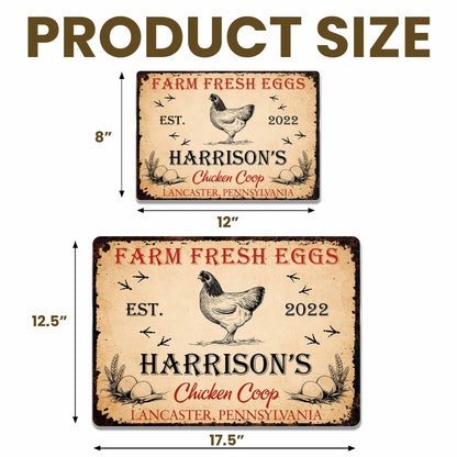 Farm Fresh Eggs, Chicken Coop Sign