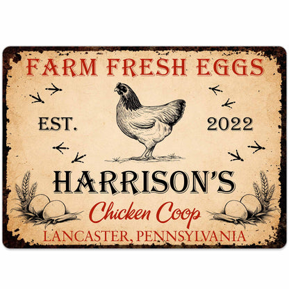 Farm Fresh Eggs, Chicken Coop Sign