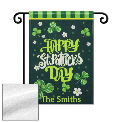 Happy St. Patrick's Day Shamrocks And Flowers Clover Green
