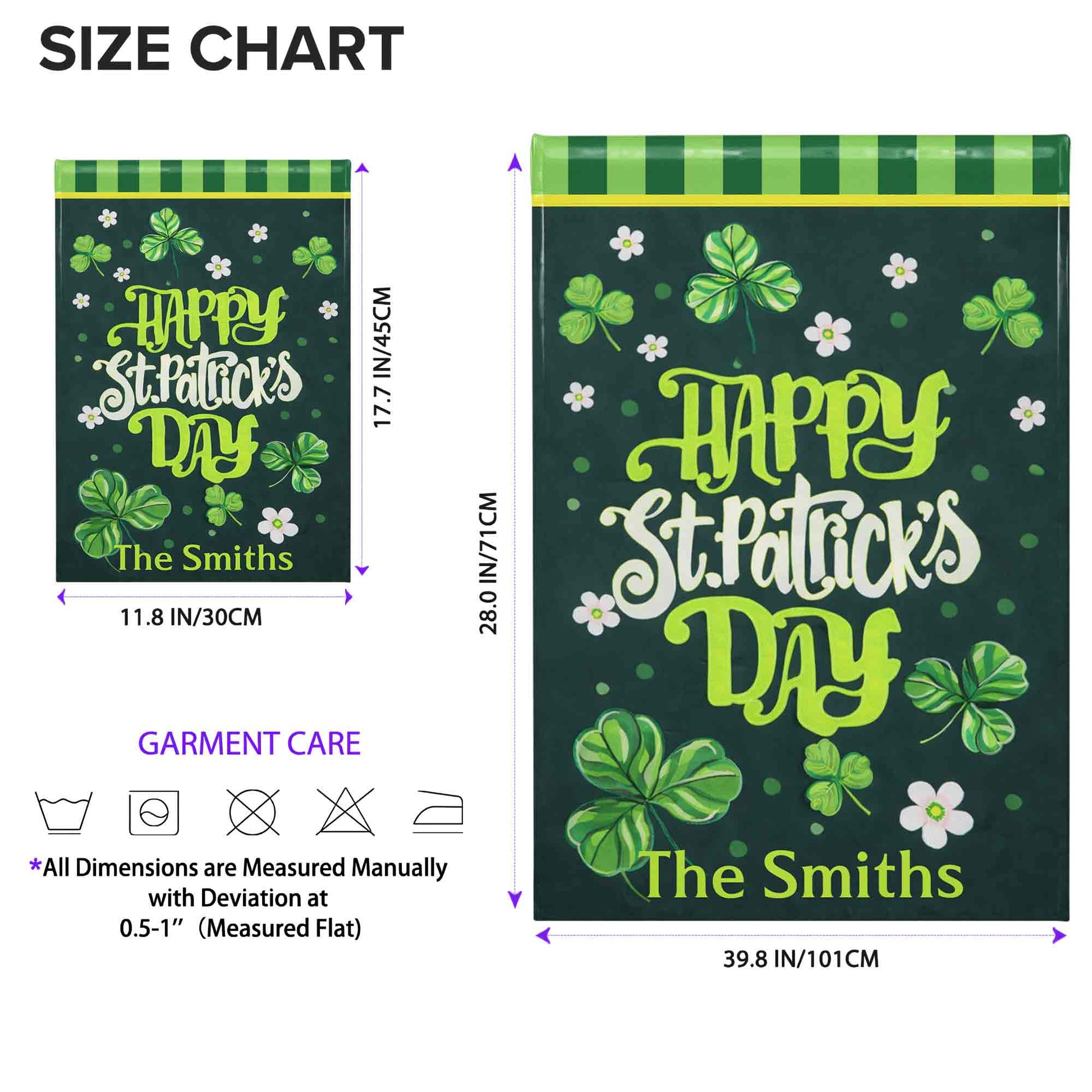 Happy St. Patrick's Day Shamrocks And Flowers Clover Green