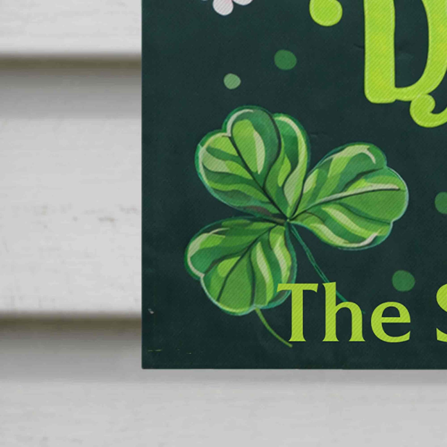 Happy St. Patrick's Day Shamrocks And Flowers Clover Green