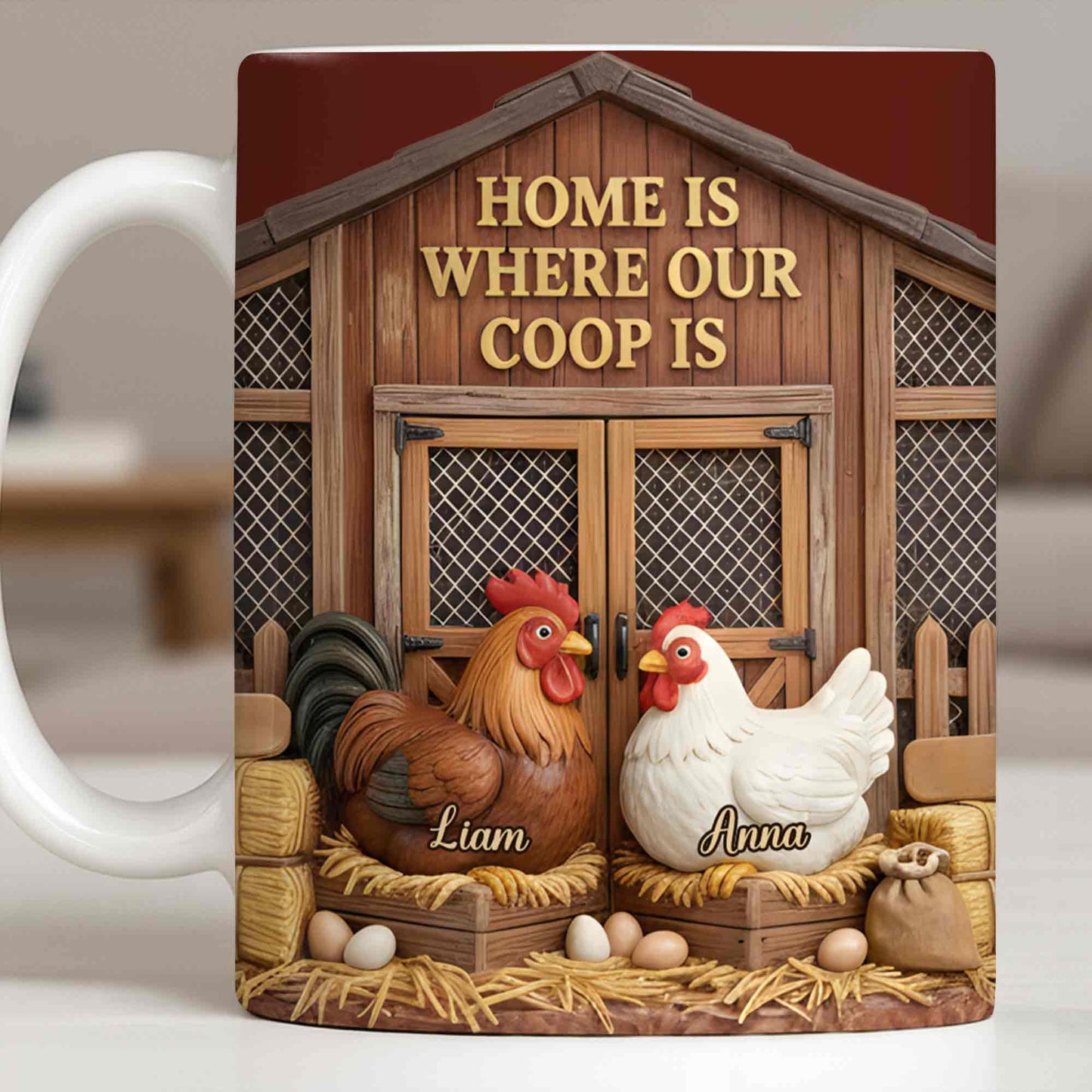 Home Is Where Our Coop Is Rooster And Hen Barn