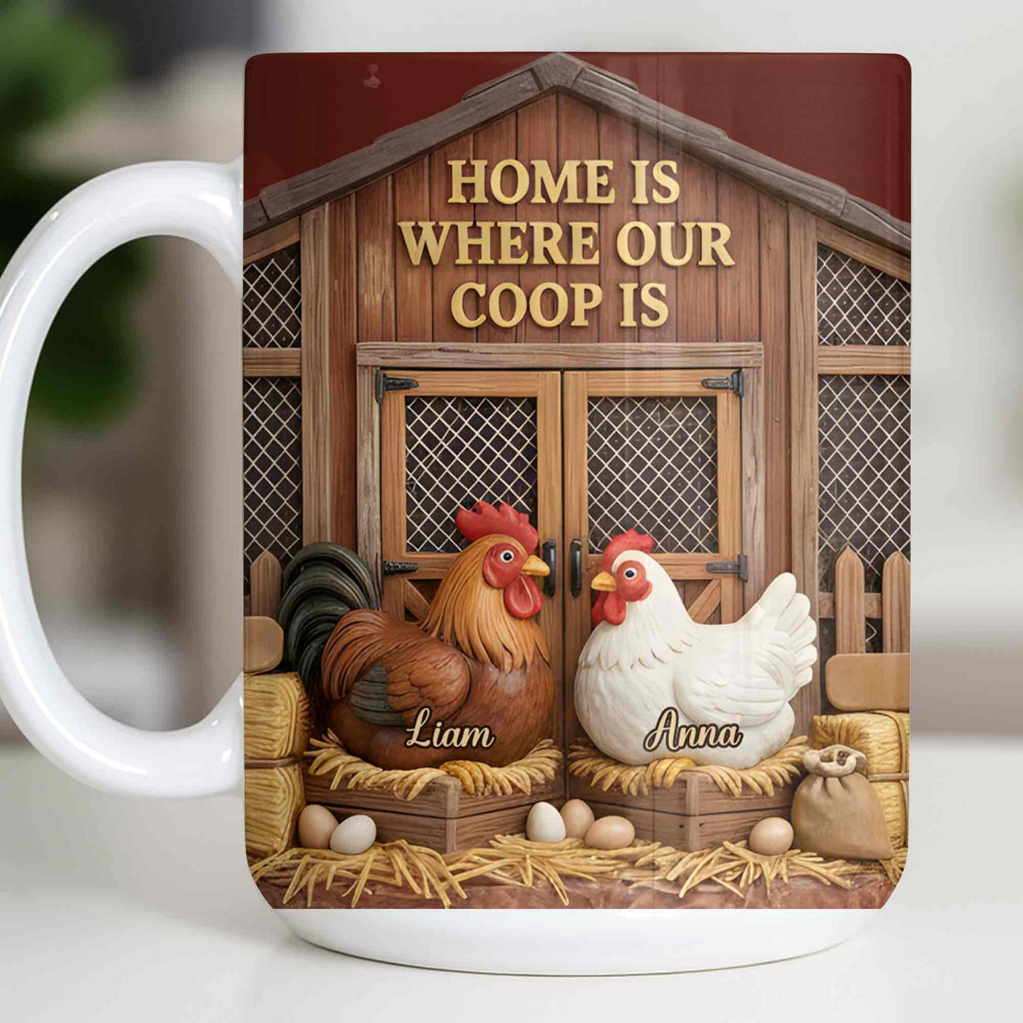 Home Is Where Our Coop Is Rooster And Hen Barn