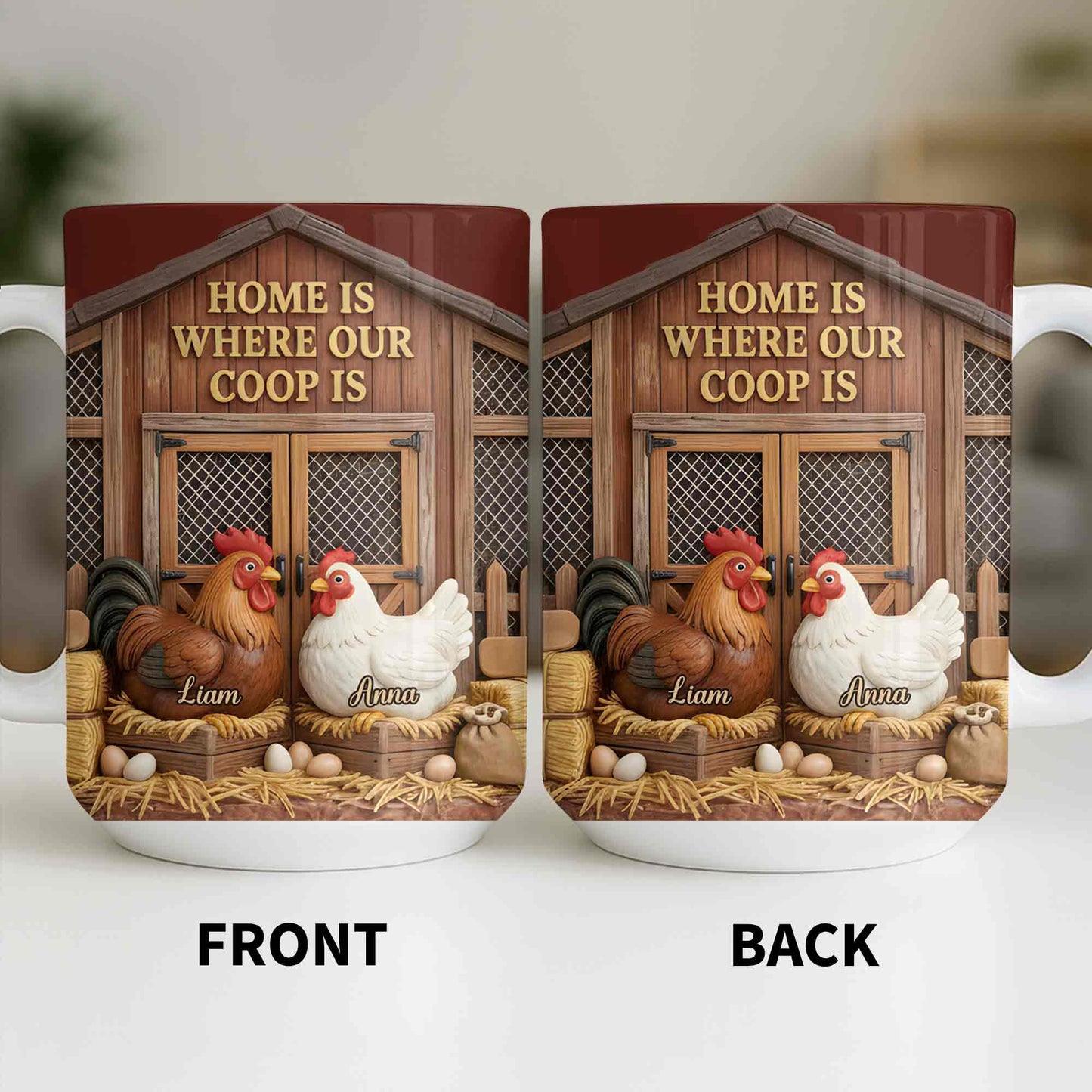 Home Is Where Our Coop Is Rooster And Hen Barn