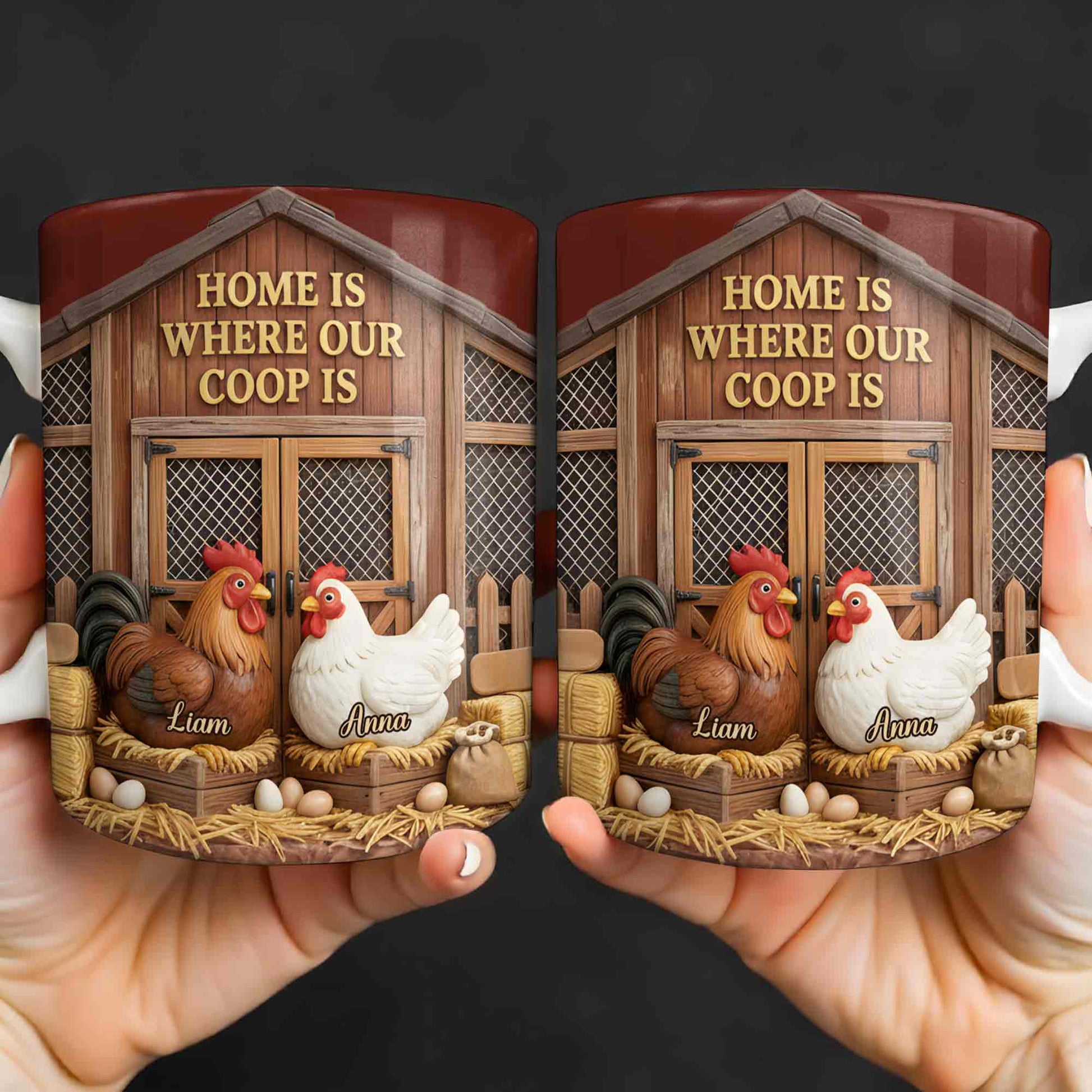 Home Is Where Our Coop Is Rooster And Hen Barn