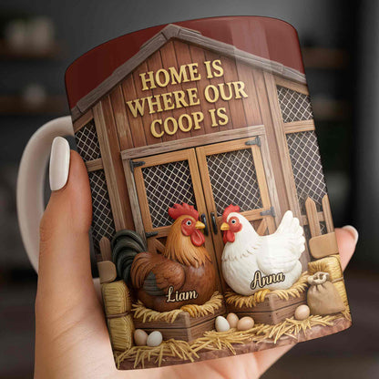 Home Is Where Our Coop Is Rooster And Hen Barn