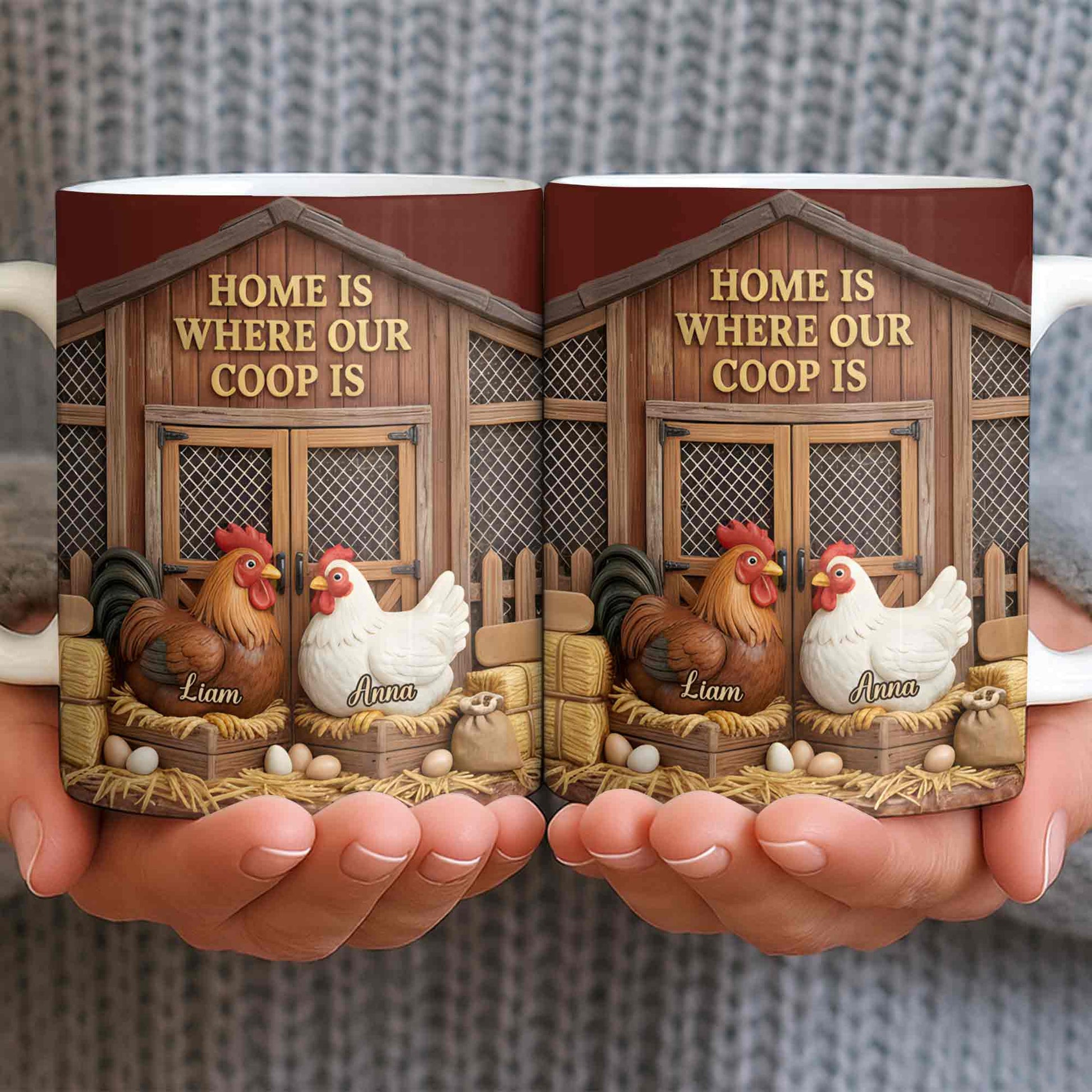 Home Is Where Our Coop Is Rooster And Hen Barn