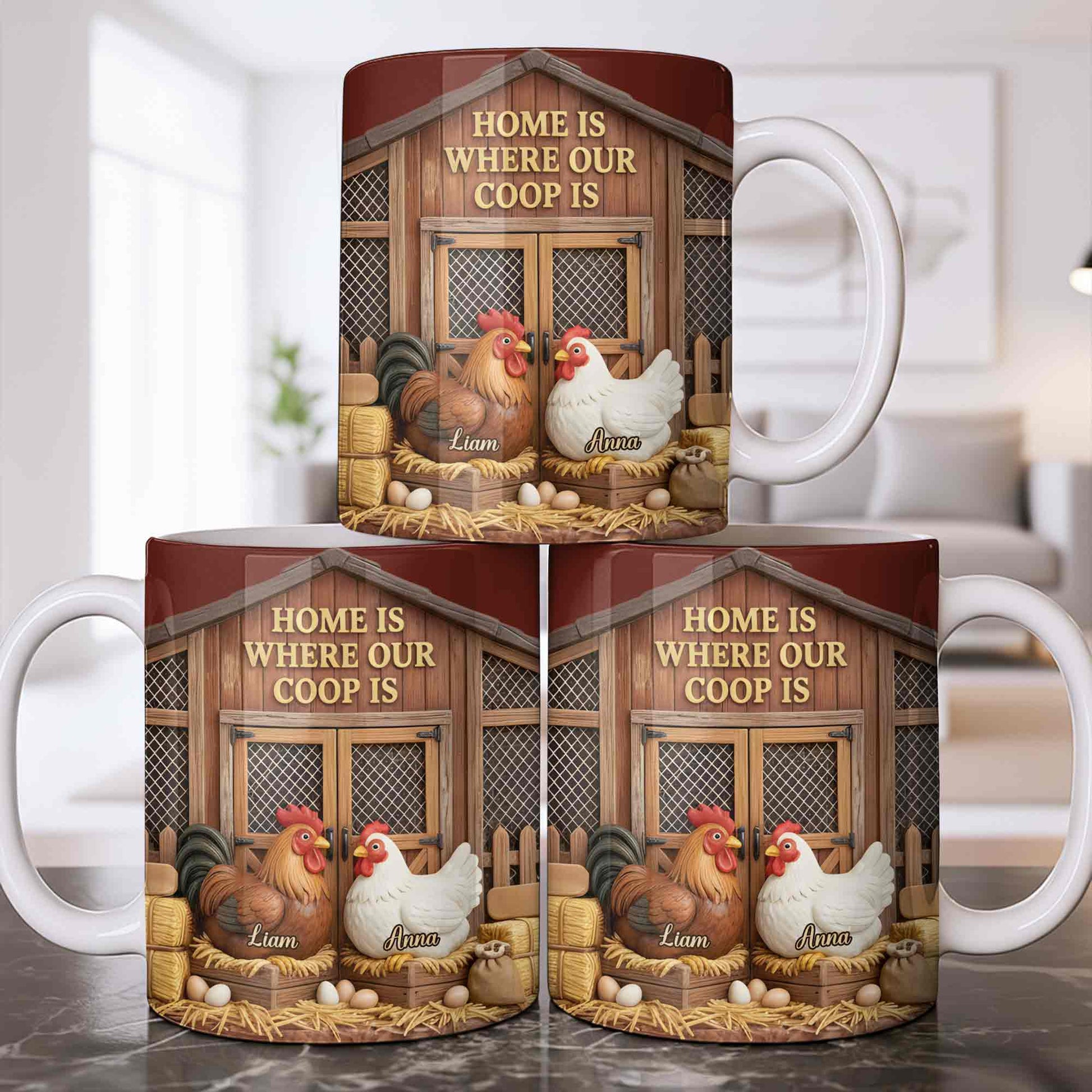 Home Is Where Our Coop Is Rooster And Hen Barn