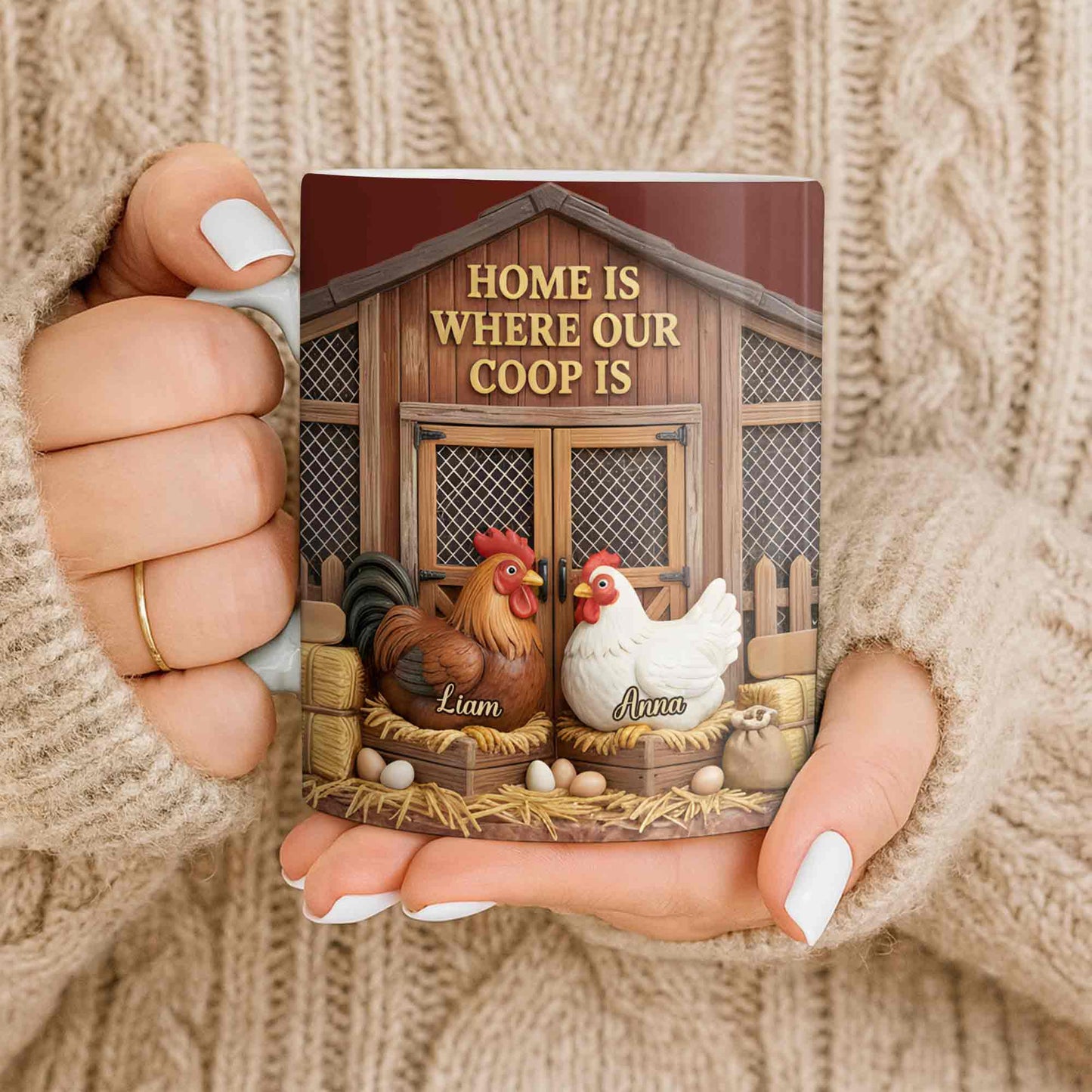 Home Is Where Our Coop Is Rooster And Hen Barn
