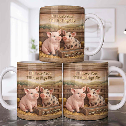 I'll Love You Till the Pigs Fly Cute Pig Couple