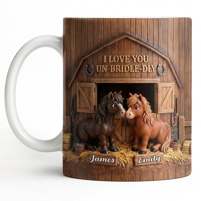 I Love You Un-Bridle-Dly Horses In Barn Design