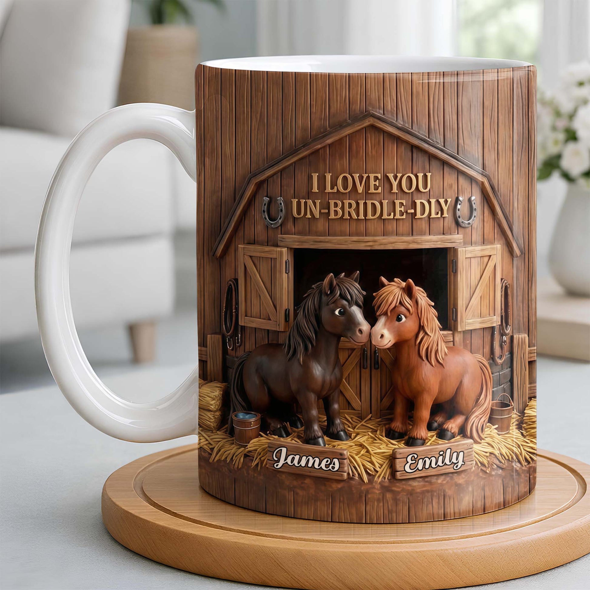 I Love You Un-Bridle-Dly Horses In Barn Design