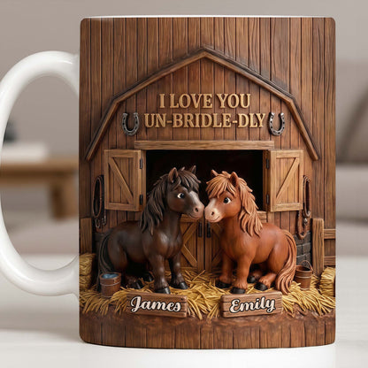 I Love You Un-Bridle-Dly Horses In Barn Design