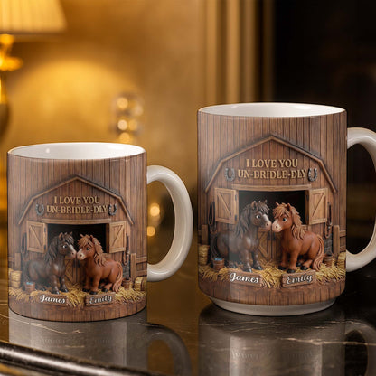 I Love You Un-Bridle-Dly Horses In Barn Design