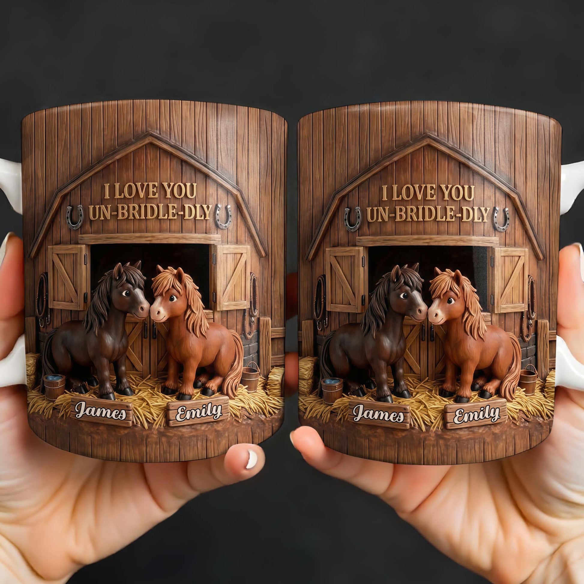 I Love You Un-Bridle-Dly Horses In Barn Design