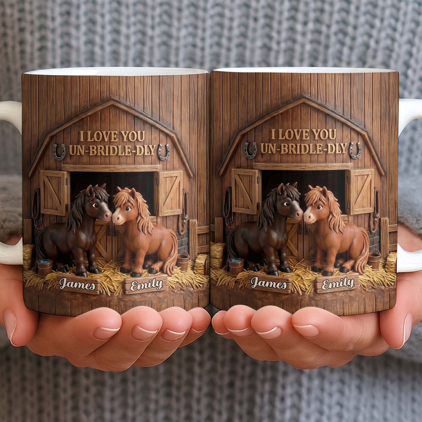 I Love You Un-Bridle-Dly Horses In Barn Design