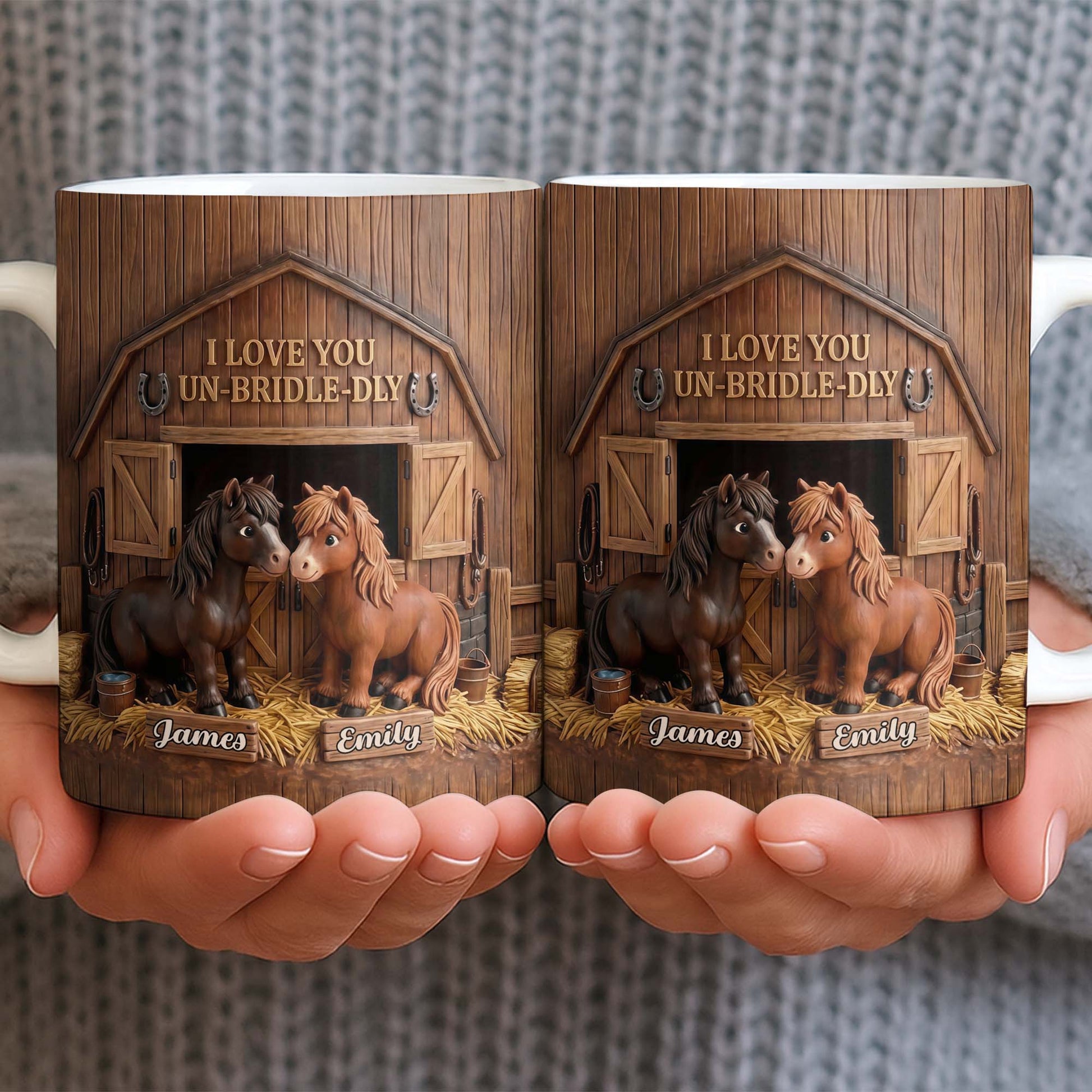 I Love You Un-Bridle-Dly Horses In Barn Design