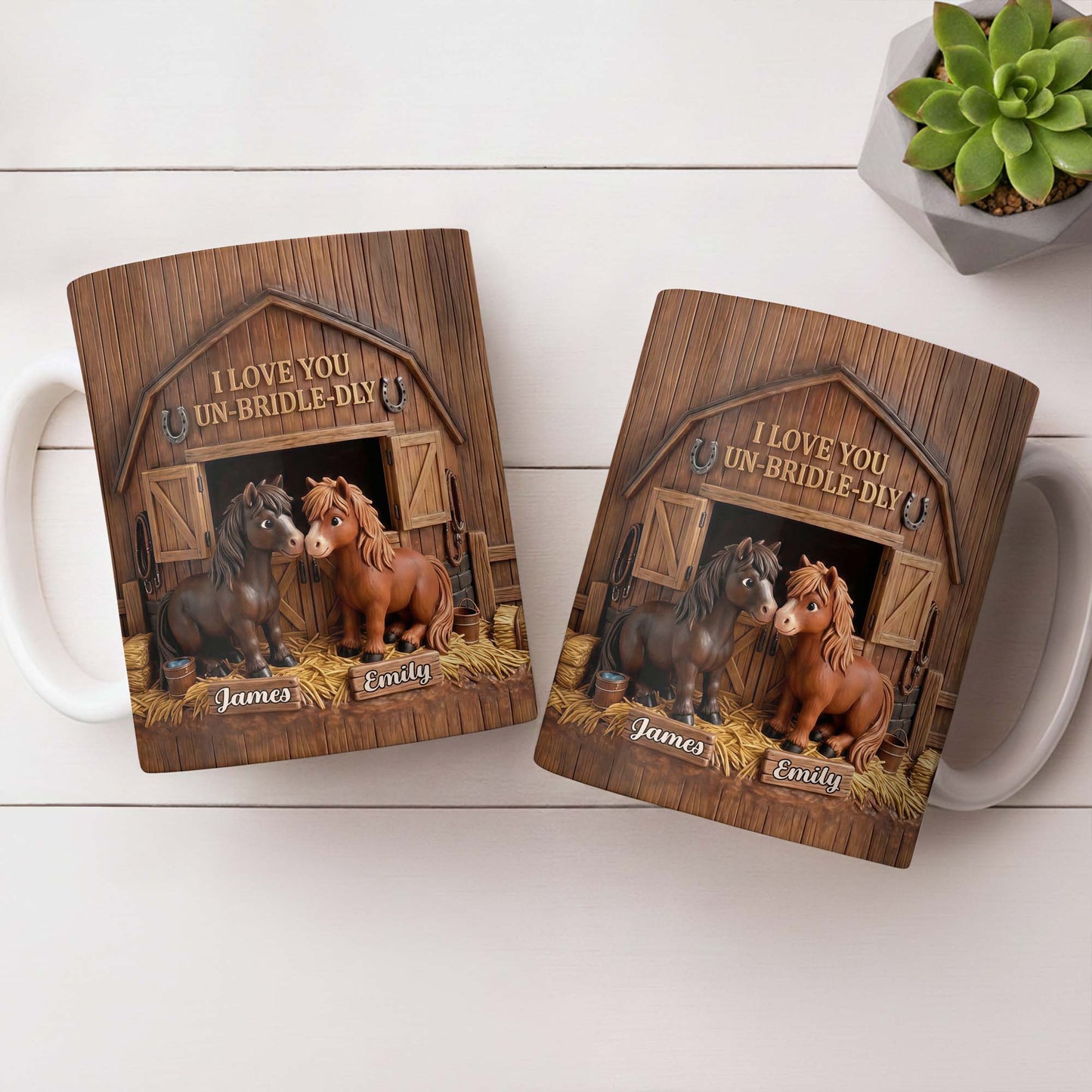 I Love You Un-Bridle-Dly Horses In Barn Design