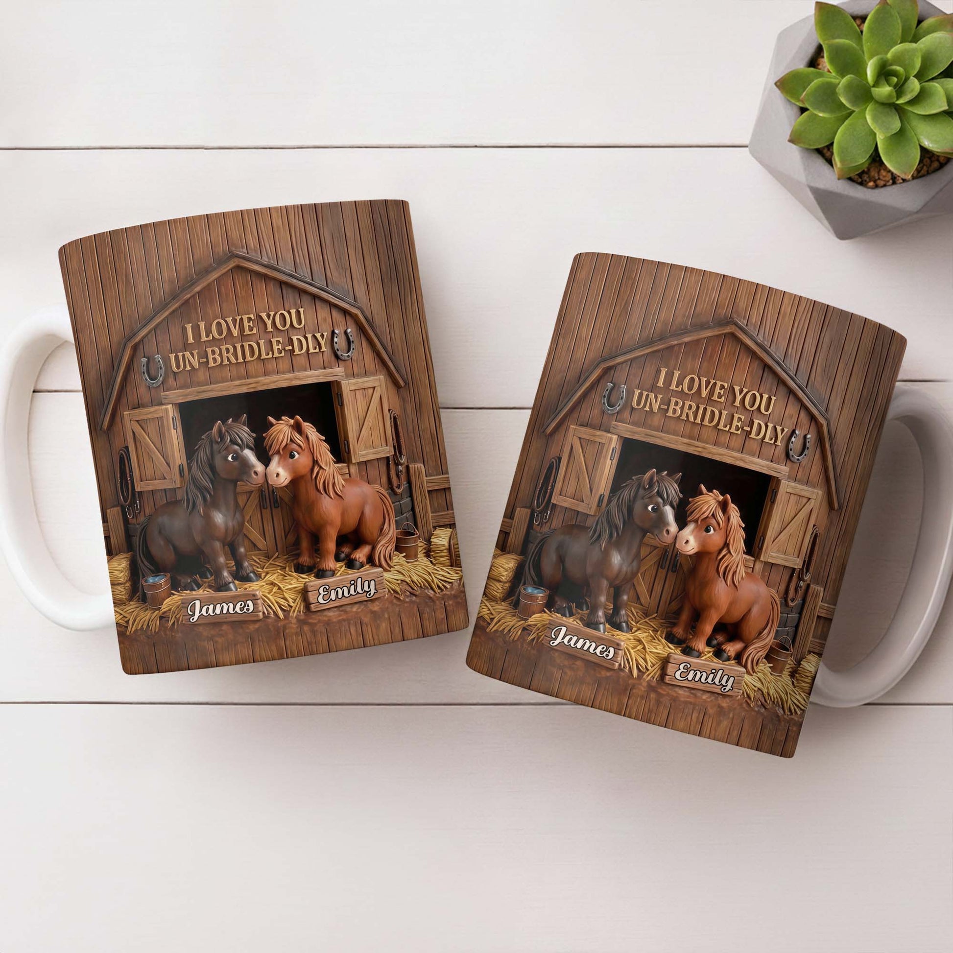 I Love You Un-Bridle-Dly Horses In Barn Design