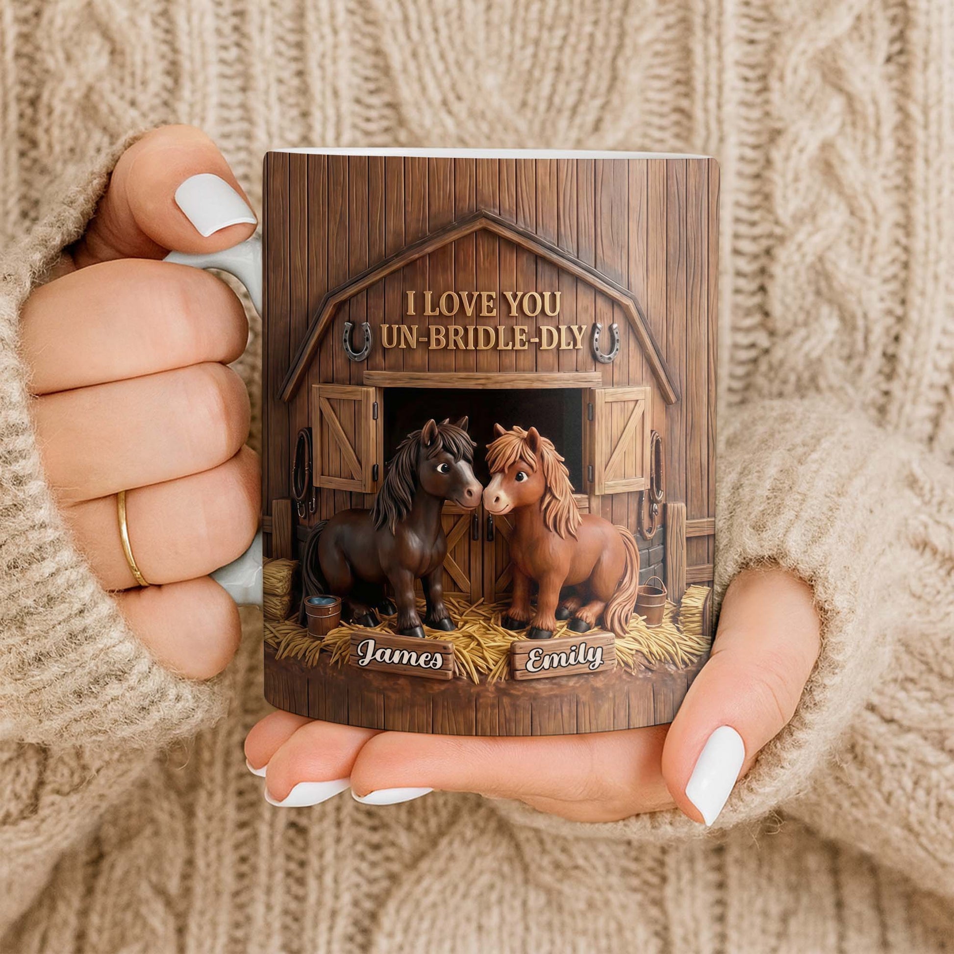 I Love You Un-Bridle-Dly Horses In Barn Design