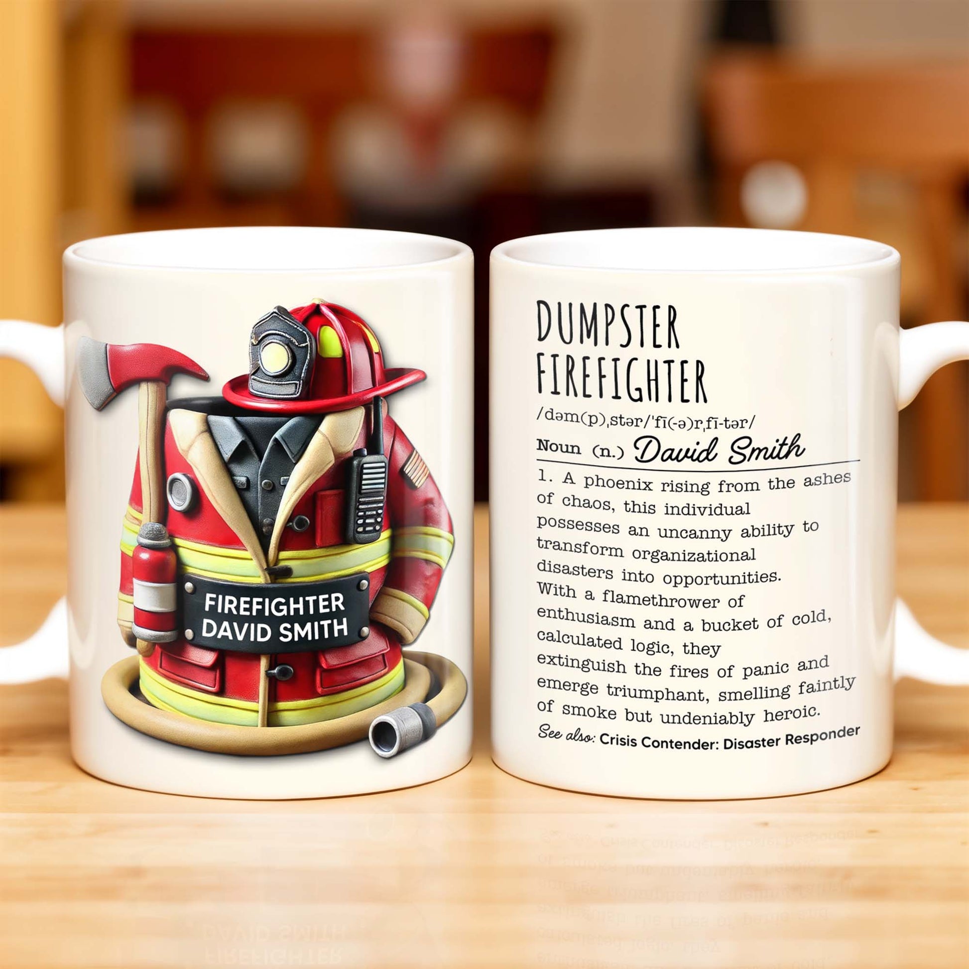 Dumpster Firefighter, Transforming Disasters Into Opportunities, Heroic Text Design