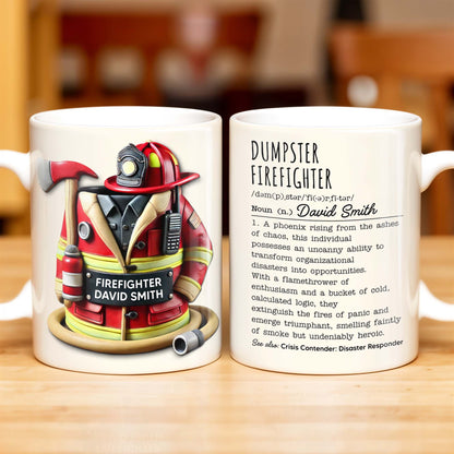 Dumpster Firefighter, Transforming Disasters Into Opportunities, Heroic Text Design