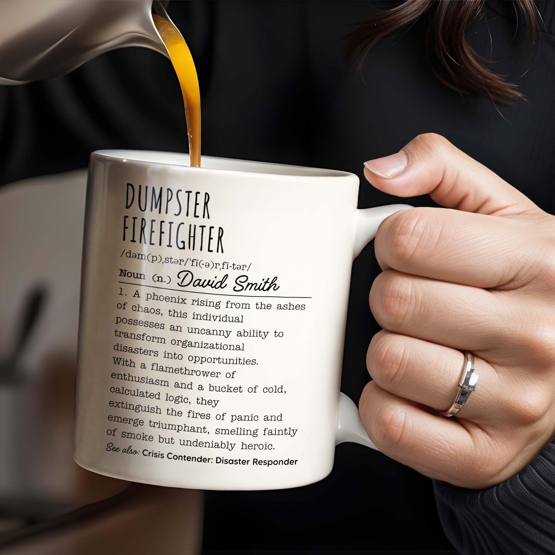 Dumpster Firefighter, Transforming Disasters Into Opportunities, Heroic Text Design