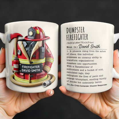 Dumpster Firefighter, Transforming Disasters Into Opportunities, Heroic Text Design