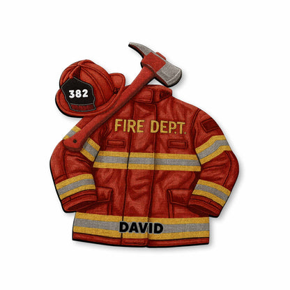 Fire Dept Firefighter Jacket and Helmet