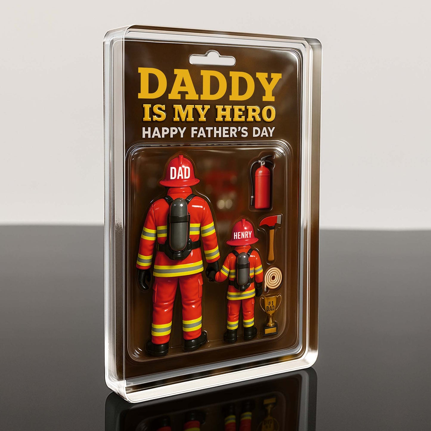 Daddy Is My Hero, Happy Father's Day, Firefighter Figures And Equipment