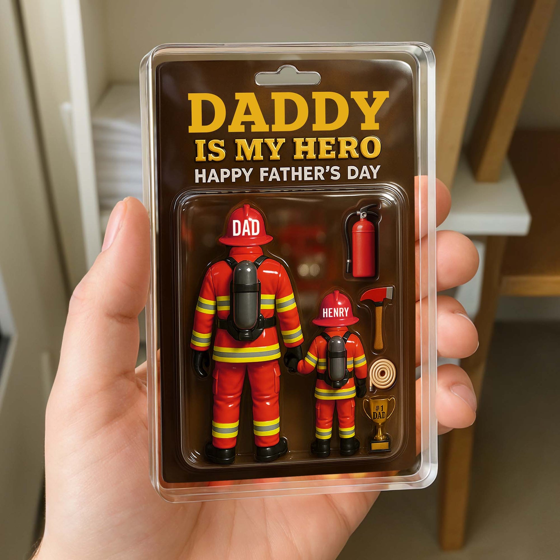 Daddy Is My Hero, Happy Father's Day, Firefighter Figures And Equipment
