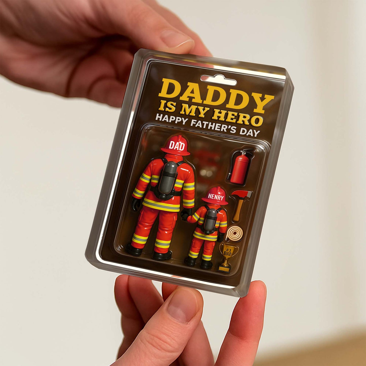 Daddy Is My Hero, Happy Father's Day, Firefighter Figures And Equipment