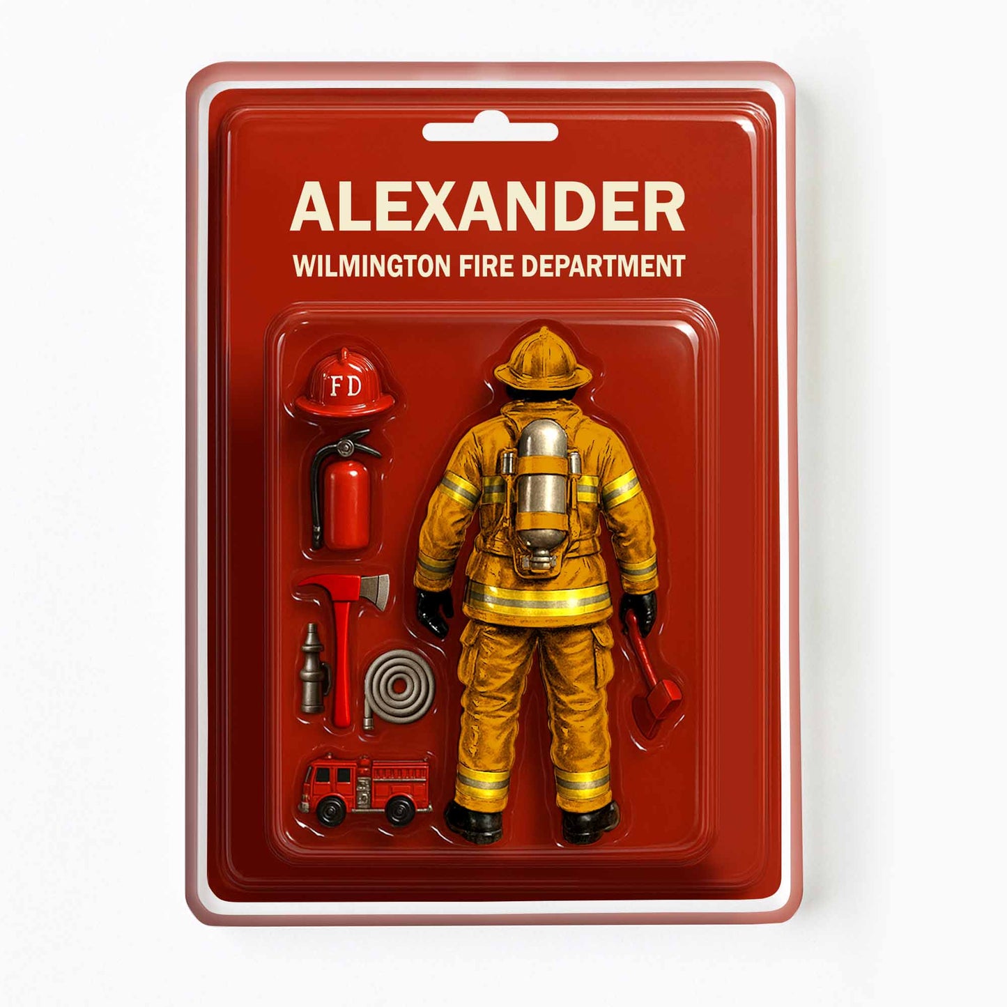 A Customizable Tribute To Our Brave Firefighters, Gear and Fire Truck