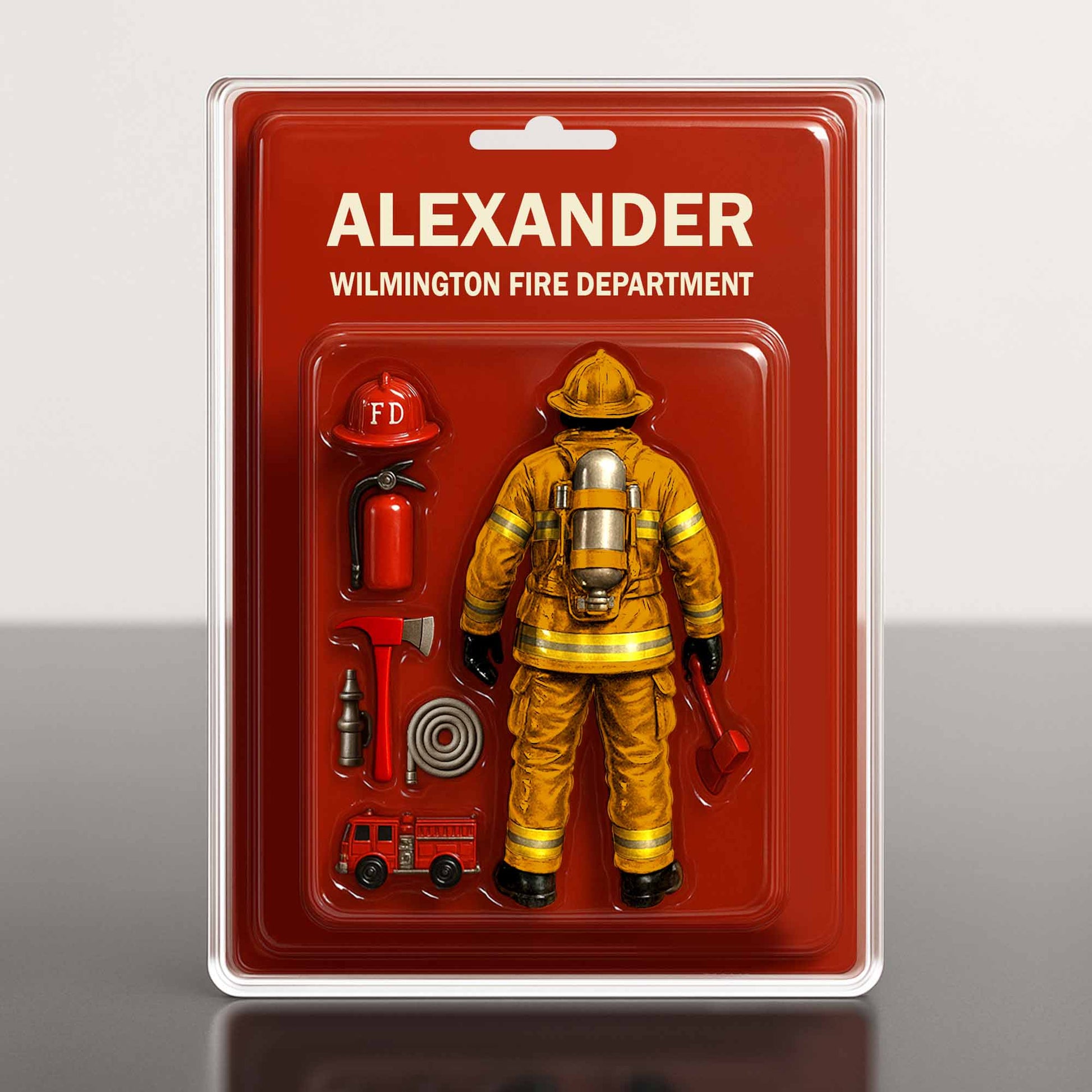 A Customizable Tribute To Our Brave Firefighters, Gear and Fire Truck