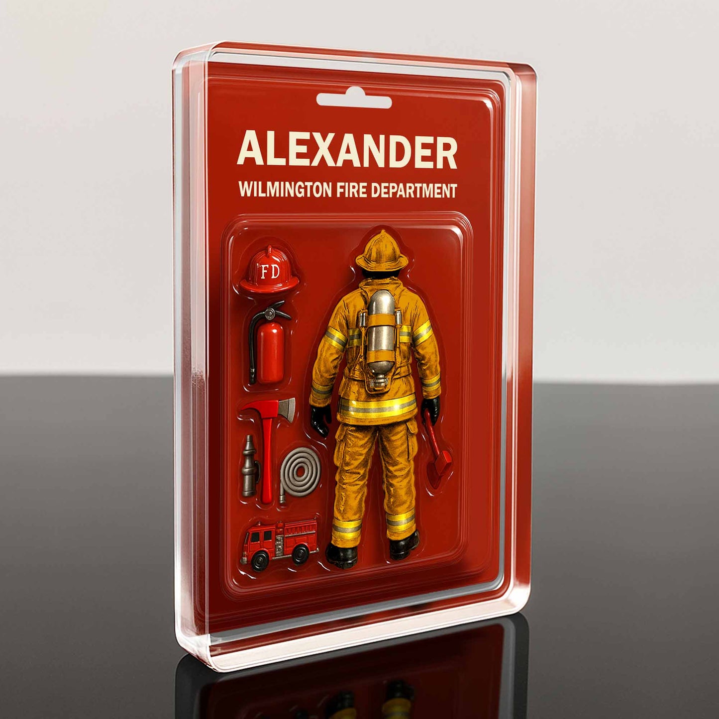 A Customizable Tribute To Our Brave Firefighters, Gear and Fire Truck