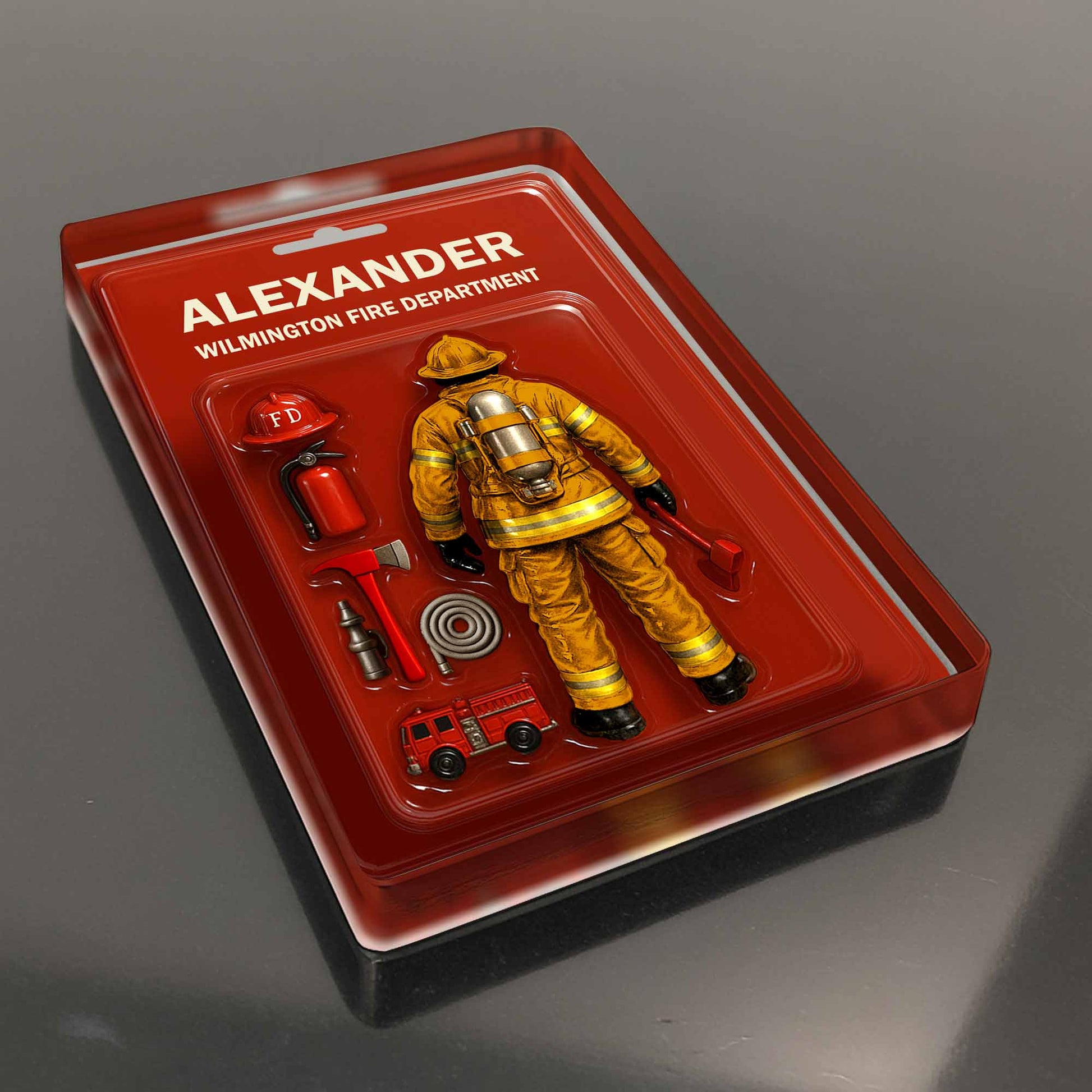 A Customizable Tribute To Our Brave Firefighters, Gear and Fire Truck