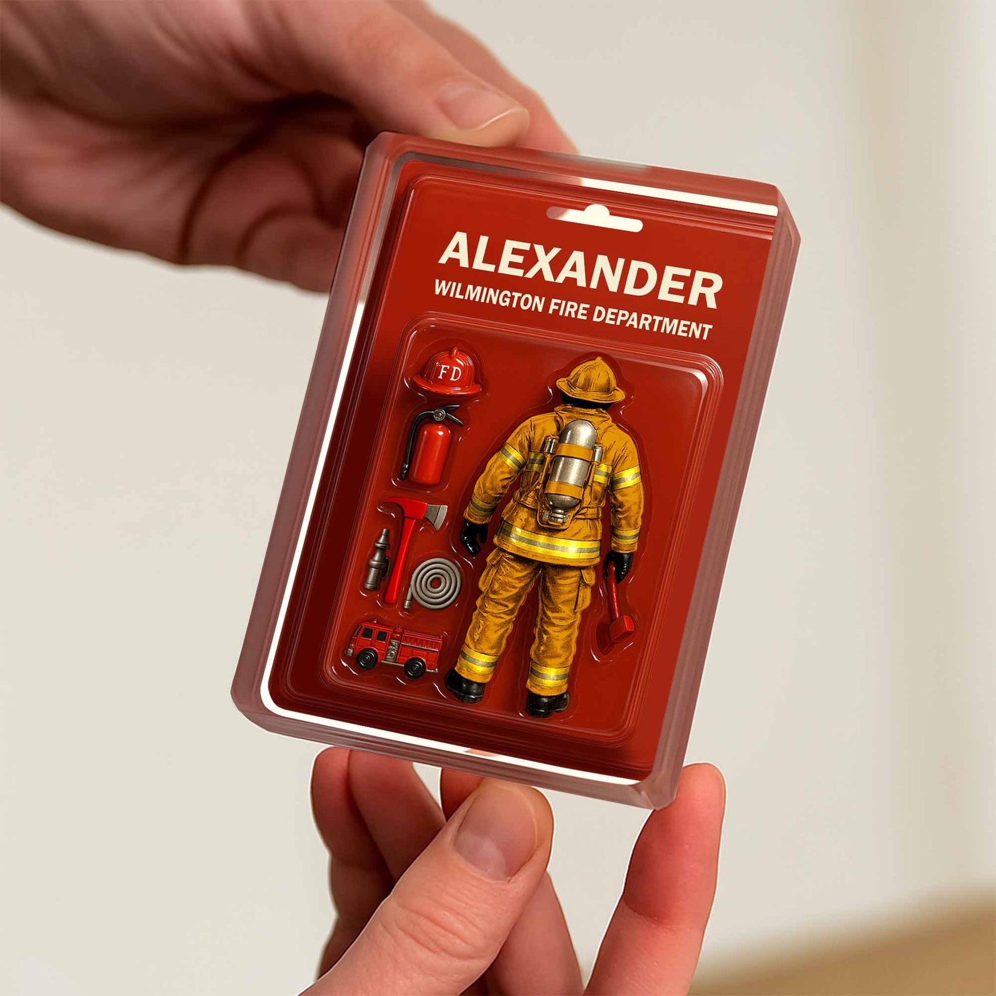 A Customizable Tribute To Our Brave Firefighters, Gear and Fire Truck