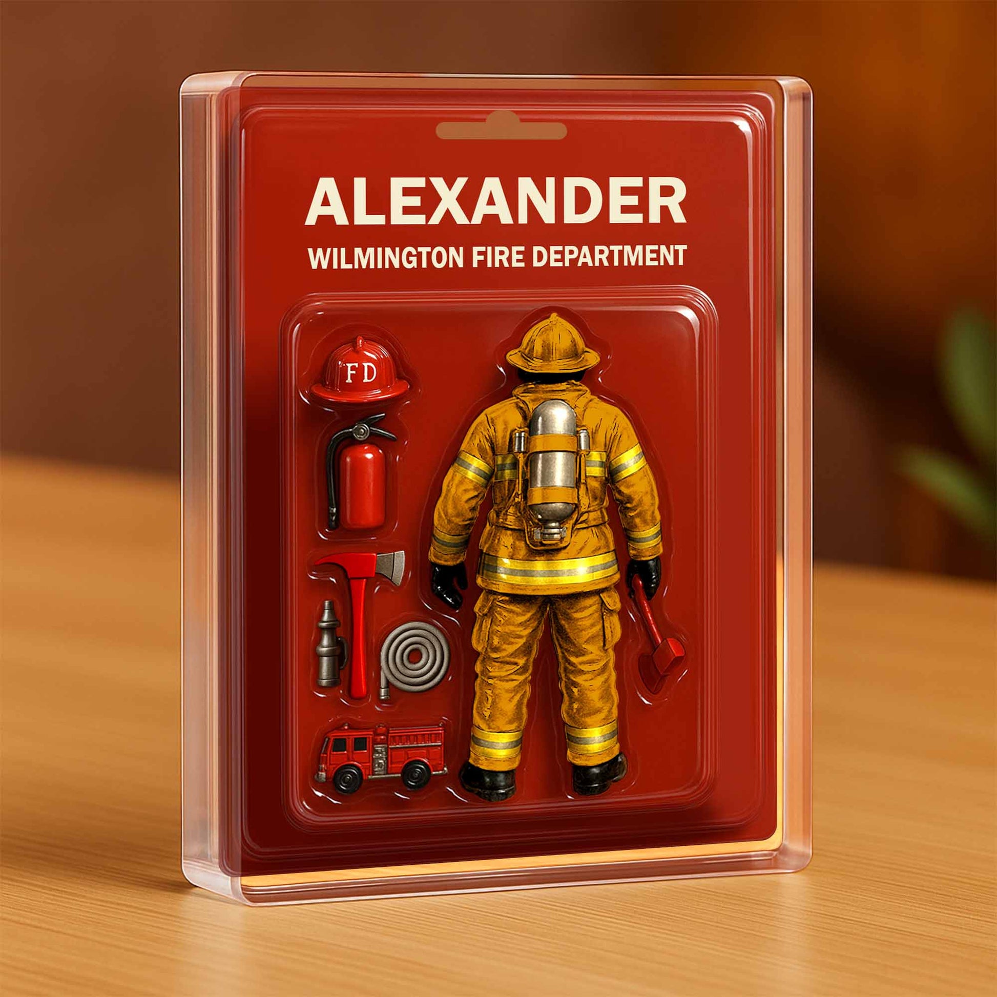 A Customizable Tribute To Our Brave Firefighters, Gear and Fire Truck