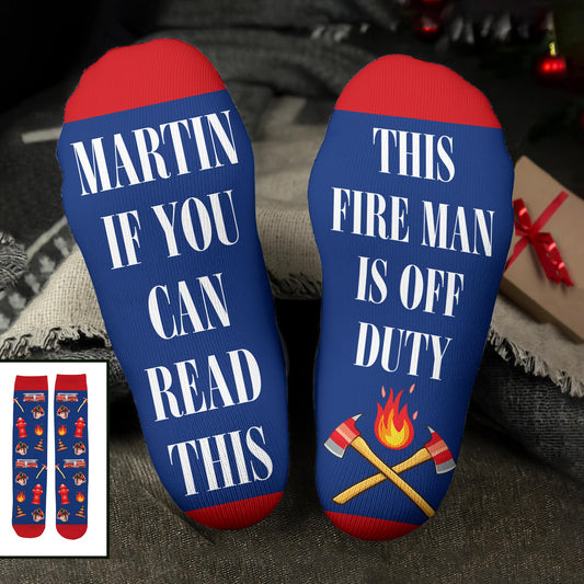 If You Can Read This Fireman Off Duty With Axes And Fire Design