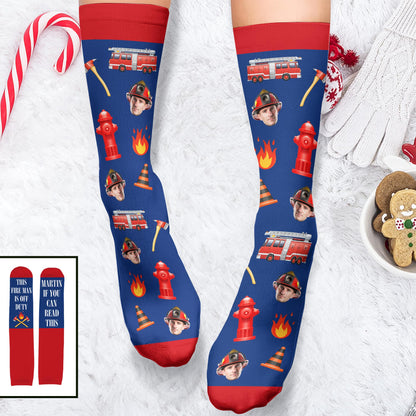 If You Can Read This Fireman Off Duty With Axes And Fire Design