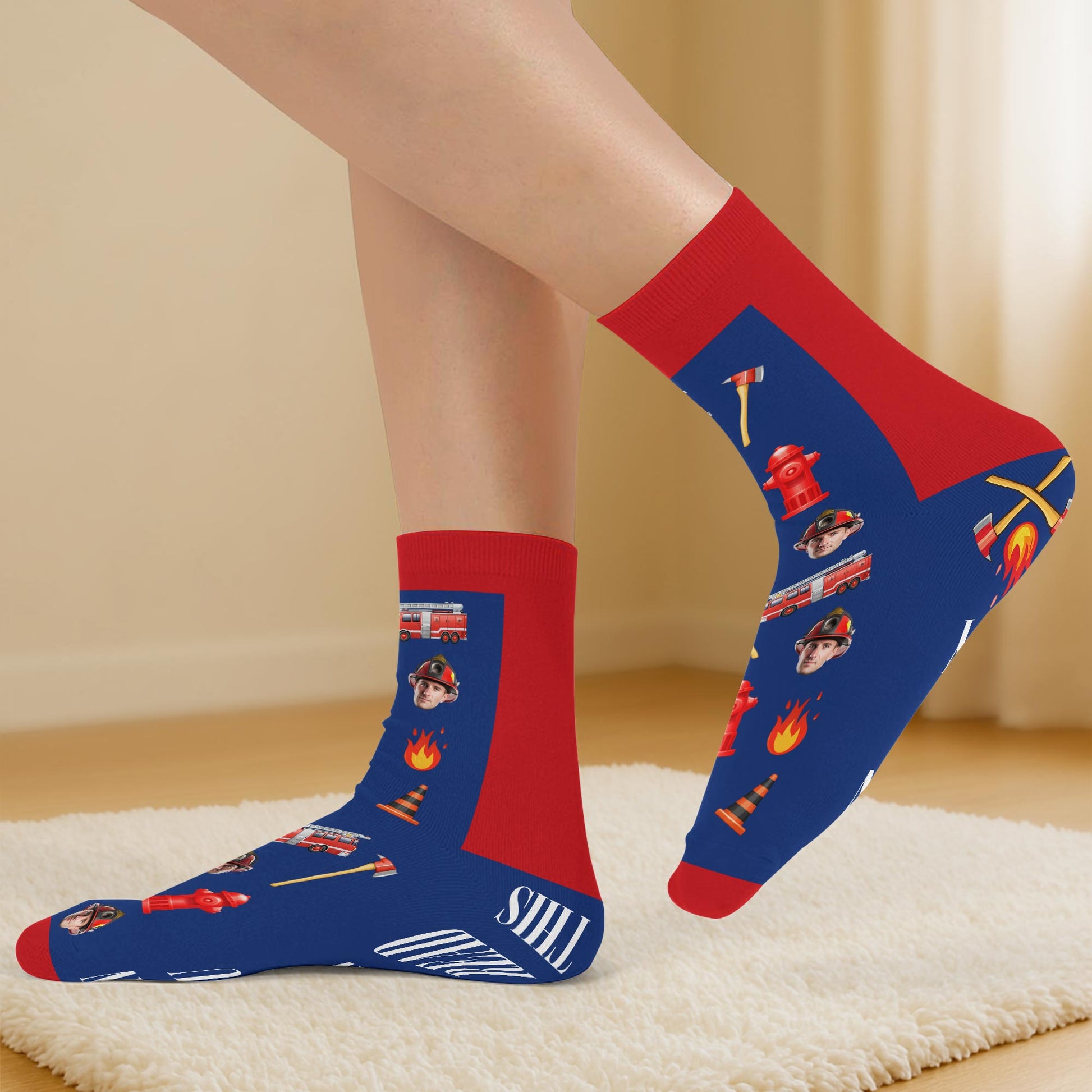 If You Can Read This Fireman Off Duty With Axes And Fire Design