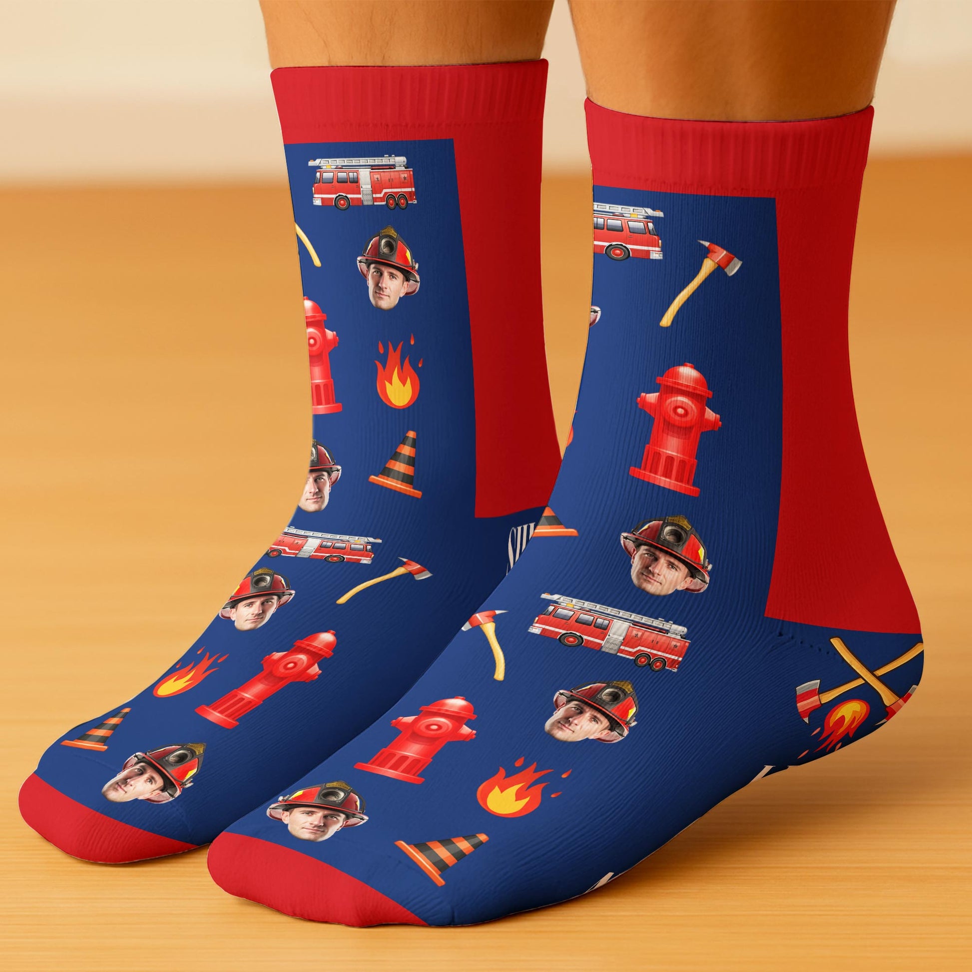 If You Can Read This Fireman Off Duty With Axes And Fire Design