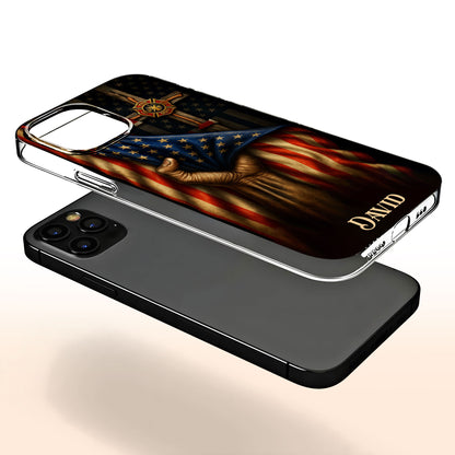 Patriotic American Flag And Firefighter Emblem