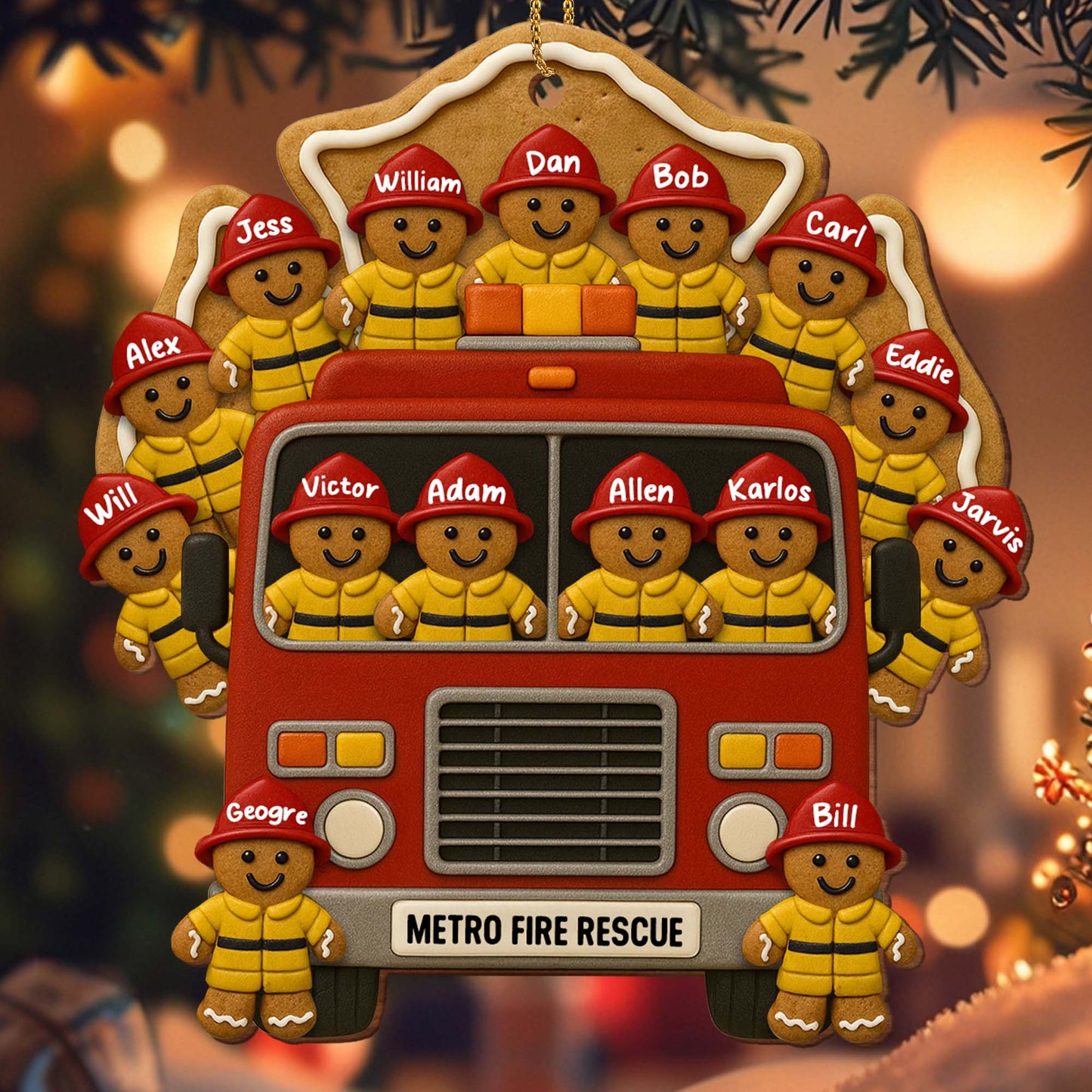 Celebrate Your Heroes With Festive Firefighter Ornament