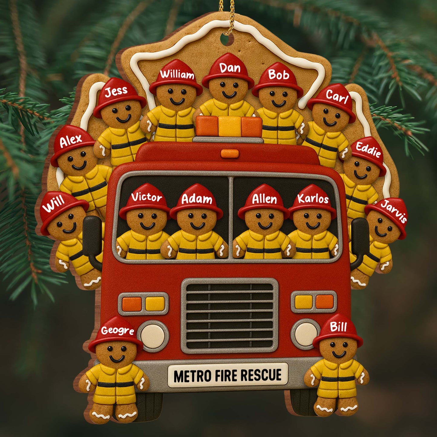 Celebrate Your Heroes With Festive Firefighter Ornament